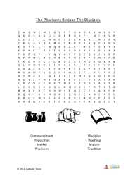 The Pharisees Rebuke the Disciples - Word Search